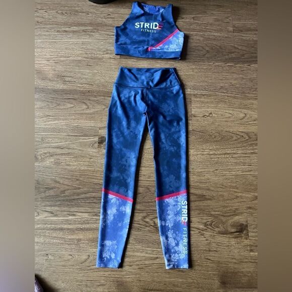 wear it to heart reversible blue legging and sport bra Sets size S - Picture 2 of 6